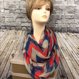 Zig zag chevron print infinity scarf New